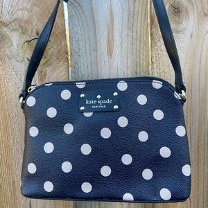 Kate Spade Black and Cream Polka Dot Shoulder Bag